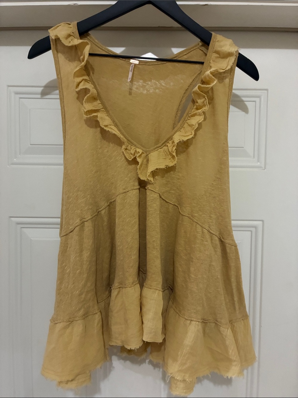 Free People Out and About Tank NWOT Large (light golden color)